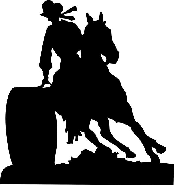 Cheyenne's Barrel Racer Silhouette Laser Cut Appliques