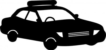 Police Car Laser Cut Appliques