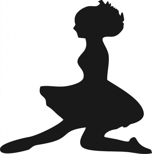 Irish Dancer 'Leap' Silhouette Laser Cut Appliques (Size: 9"H, Direction: facing left)