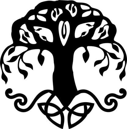 Celtic Tree of Life Silhouette Laser Cut Appliques