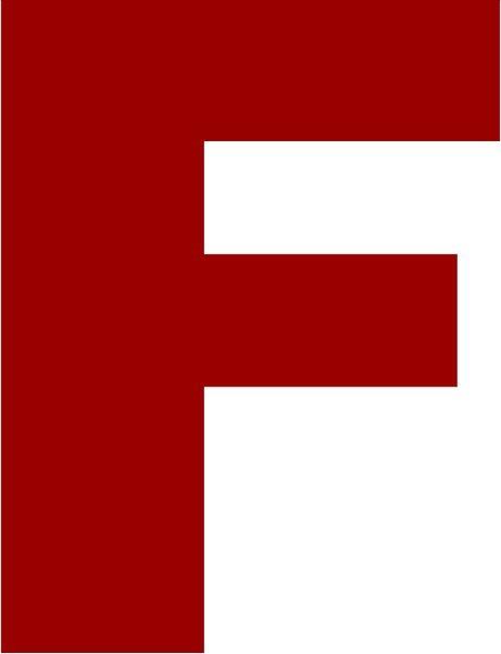 Letter - “F” Capital Laser Cut Appliques