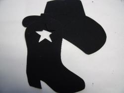 Cowboy Hat & Boot Laser Cut Appliques