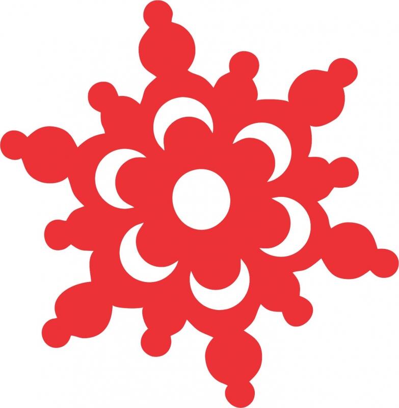 Snowflake Design #3 Laser Cut Appliques