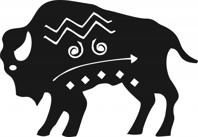 Buffalo Symbol Silhouette Laser Cut Appliques