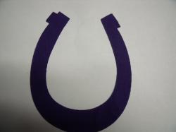Horseshoe Laser Cut Appliques (Size: 6"H, Color: Purple  )