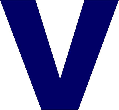 Letter - “V” Capital Laser Cut Appliques