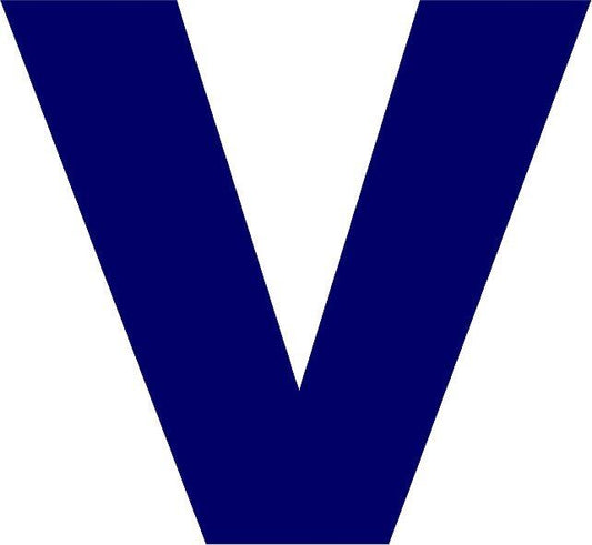 Letter - “V” Capital Laser Cut Appliques