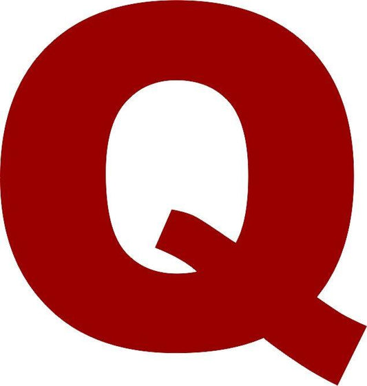Letter - “Q” Capital Laser Cut Appliques