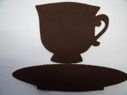 Tea Cup and Saucer Laser Cut Appliques