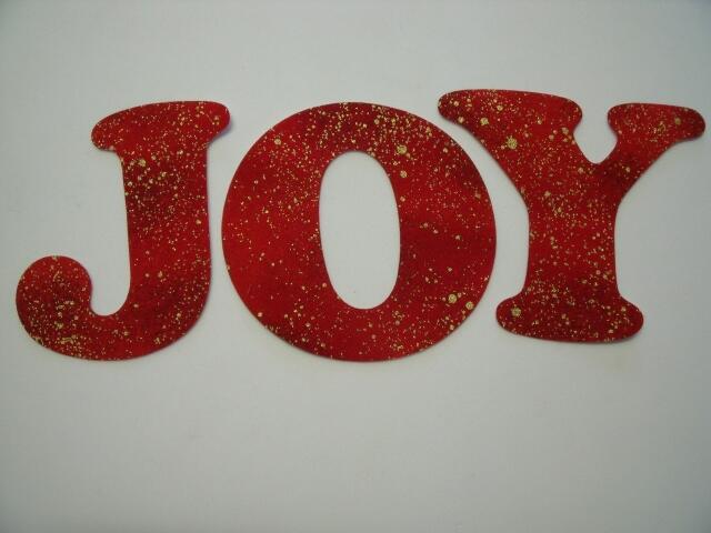 Christmas JOY Letters Laser Cut Appliques
