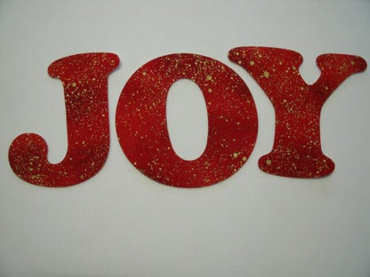 Christmas JOY Letters Laser Cut Appliques