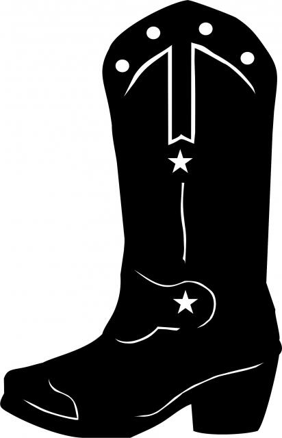 Cowboy Boot Silhouettes Laser Cut Appliques