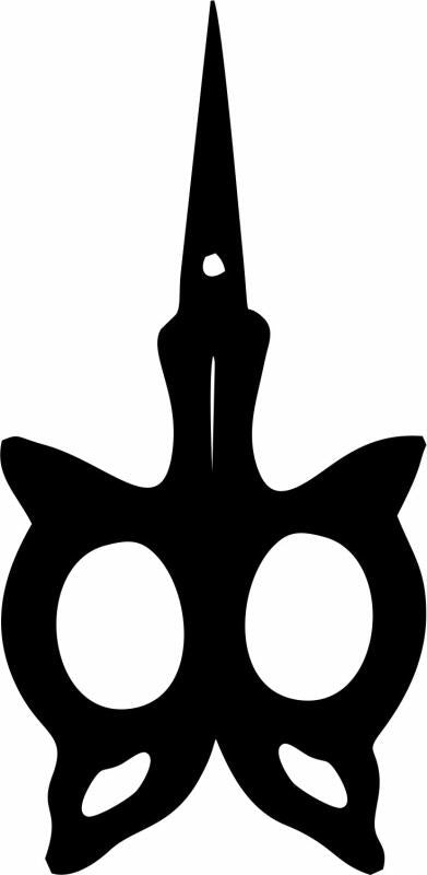 Embroidery Scissors - Butterfly Silhouette Laser Cut Appliques