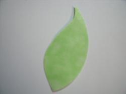 Flower Leaves Laser Cut Appliques (Size: Medium, Color: Tonal - Pastel Green )