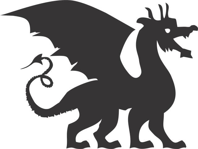 Dragon #3 Silhouette Laser Cut Appliques