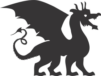 Dragon #3 Silhouette Laser Cut Appliques