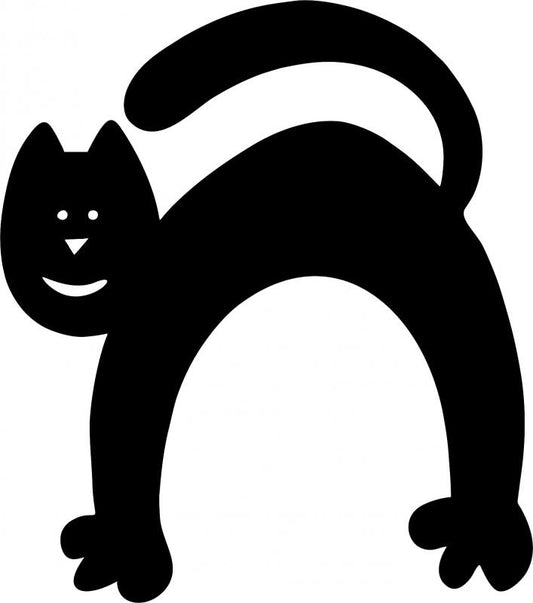 Happy Cat Silhouette Laser Cut Appliques