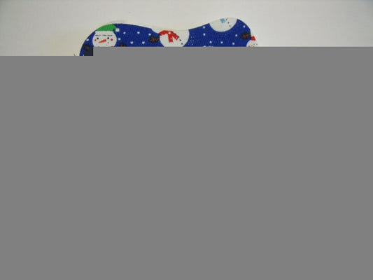 Christmas Stocking Laser Cut Appliques (Size: with FUSIBLE - 6"H, Color: Blue Snowman , Direction: Facing right)