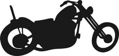Motorcycle Chopper Silhouette Laser Cut Appliques