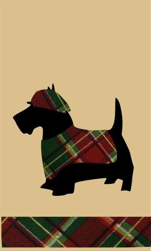 Towel Applique Kit - Scottie Laser Cut