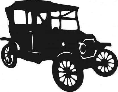 Antique Vintage 1910's Sedan Silhouette Laser Cut Appliques