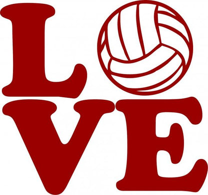 LOVE - Volleyball Laser Cut Silhouettes