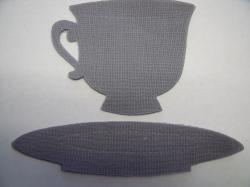Tea Cup and Saucer Laser Cut Appliques