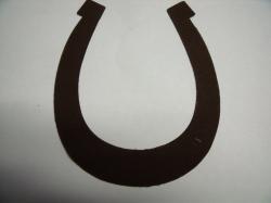 Horseshoe Laser Cut Appliques (Size: 5"H, Color: Brown  )