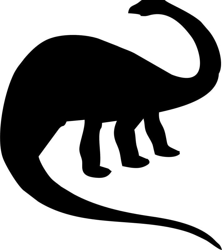 Brachiosaurus Silhouette Laser Cut Appliques