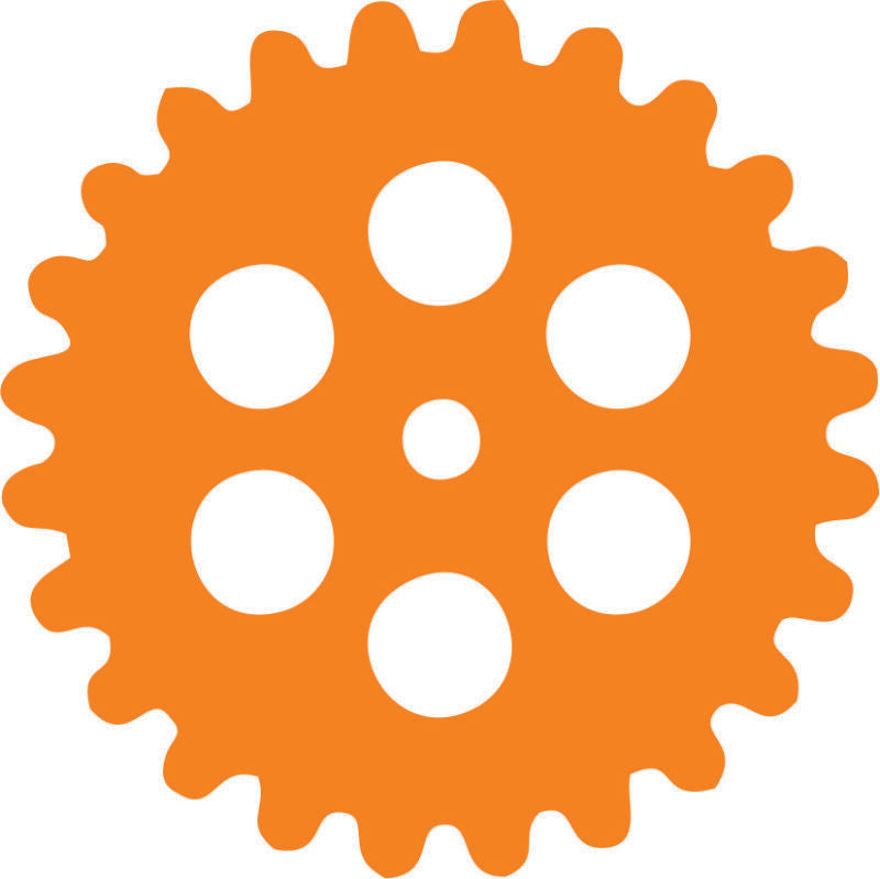 Gear #6 Silhouette Laser Cut Appliques