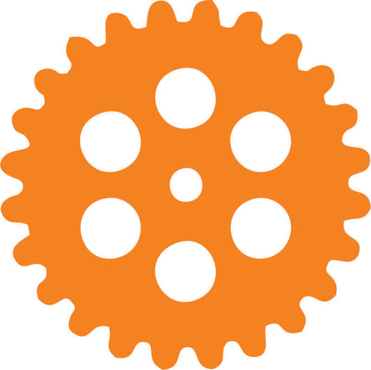 Gear #6 Silhouette Laser Cut Appliques