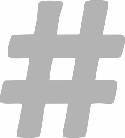 Hashtag-Number Sign Silhoustte