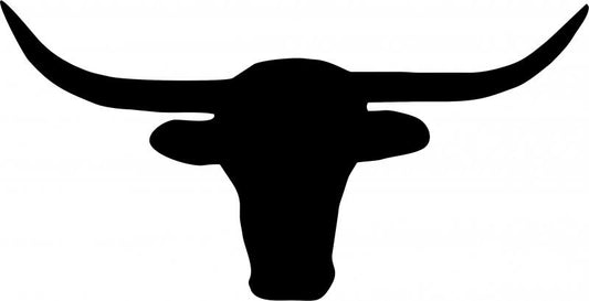 Longhorn Head Silhouette Laser Cut Applique