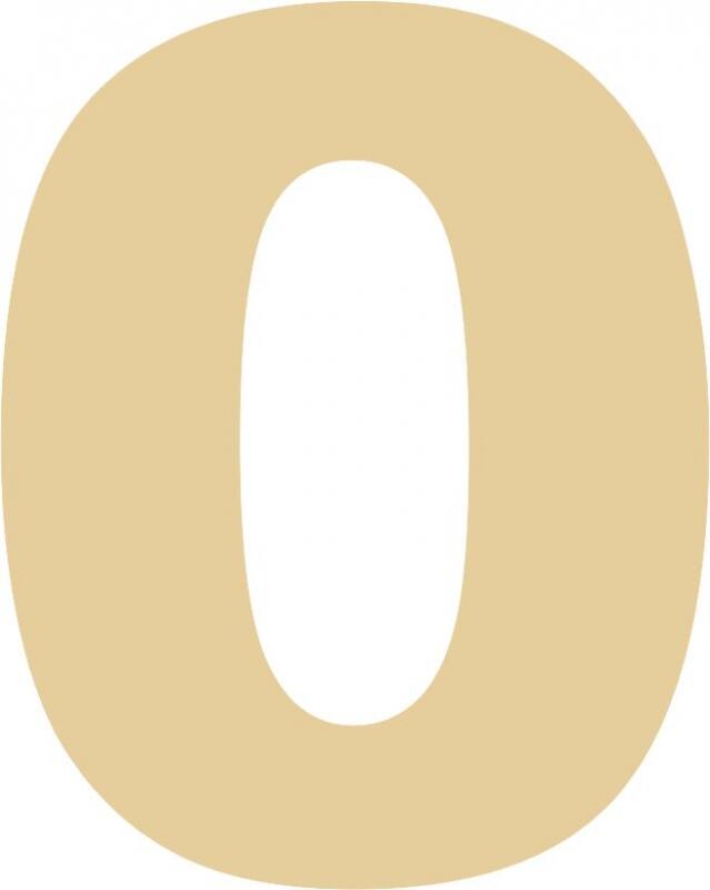 Number - "0" Laser Cut Appliques