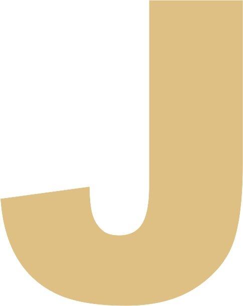 Letter - “J” Capital Laser Cut Appliques