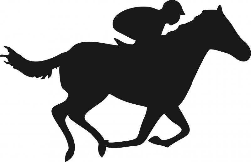 Horse with Jockey Silhouettes Laser Cut Appliques