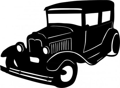 Antique Vintage 1920's Sedan Silhouette Laser Cut Appliques