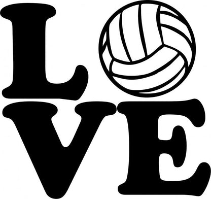 LOVE - Volleyball Laser Cut Silhouettes