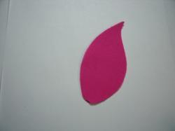 Flower Leaves Laser Cut Appliques (Size: Small, Color: Hot Pink )