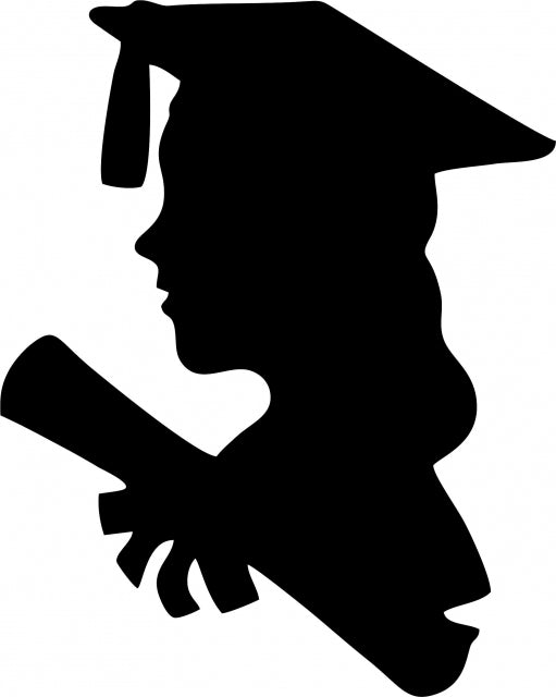 Graduation Girl Laser Cut Siilhouettes
