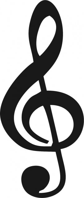 Musical - Treble Clef Laser Cut Appliques