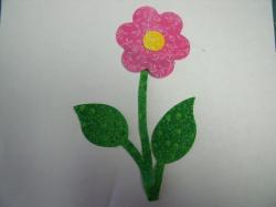 Flower Stem w/Leaf Small Laser Cut Appliques