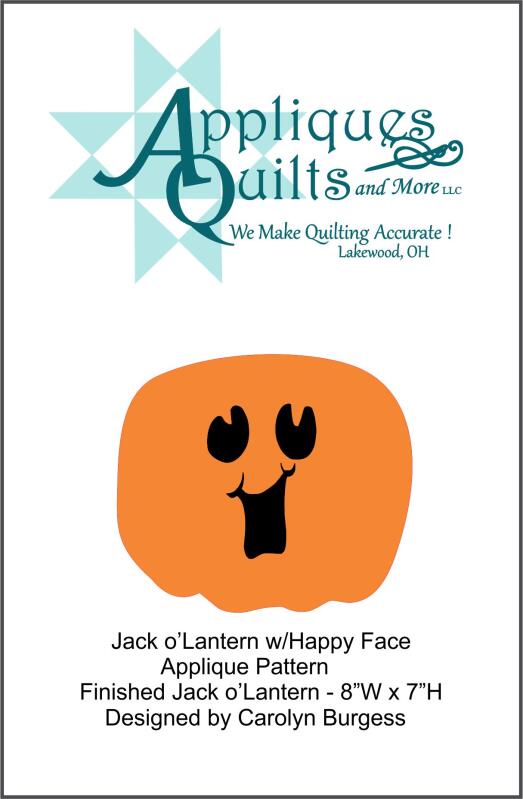 Pattern - Jack o'Lantern w/Happy Face Applique