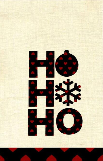 Towel Applique Kit - HO HO HO Laser Cut
