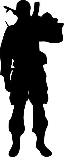 Soldier w/Rifle over Shoulder Laser Cut Appliques