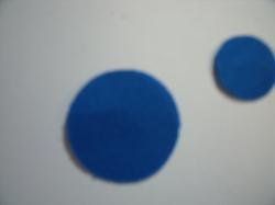 Flower Centers Round Laser Cut Appliques (Size: with FUSIBLE - 1", Color: Blue  )