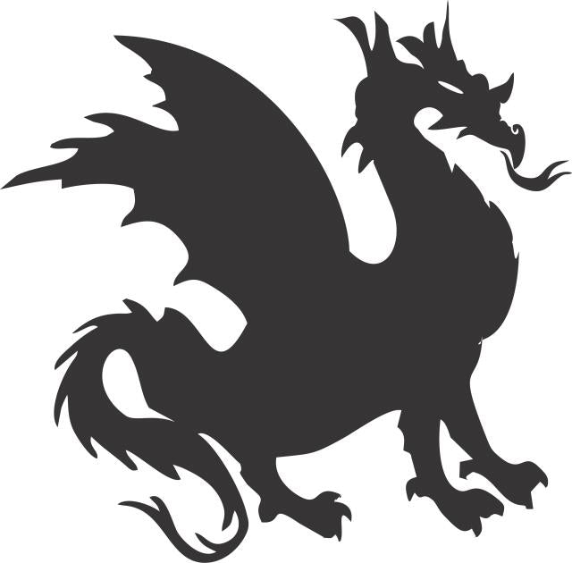 Dragon #1 Silhouette Laser Cut Appliques