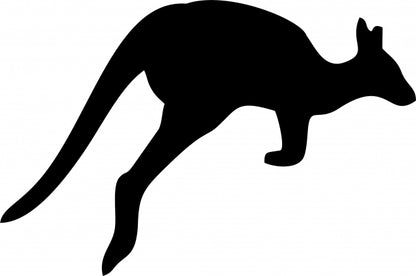 Kangaroo Leaping Laser Cut Silhouette