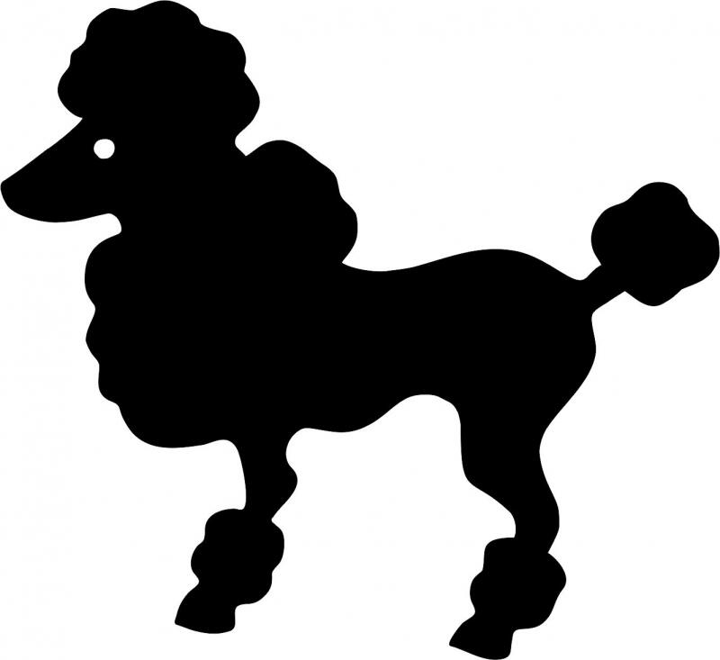 Poodle Laser Cut Appliques