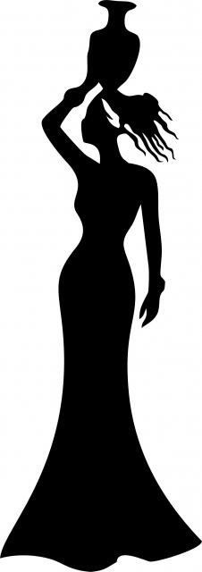 African Woman - Leena Silhouette Laser Cut Appliques